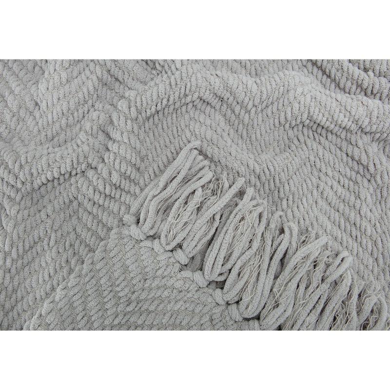 Chanasya Textured Knit Throw Blanket with Tassels