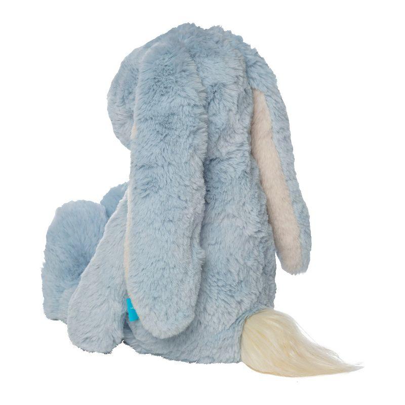 Manhattan Toy River the Blue & Light Apricot Snuggle Bunnies 12" Stuffed Animal with Embroidered Accents