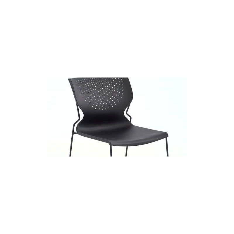 Everleigh 661 lb. Capacity Full Back Stack Chair with Powder Coated Frame