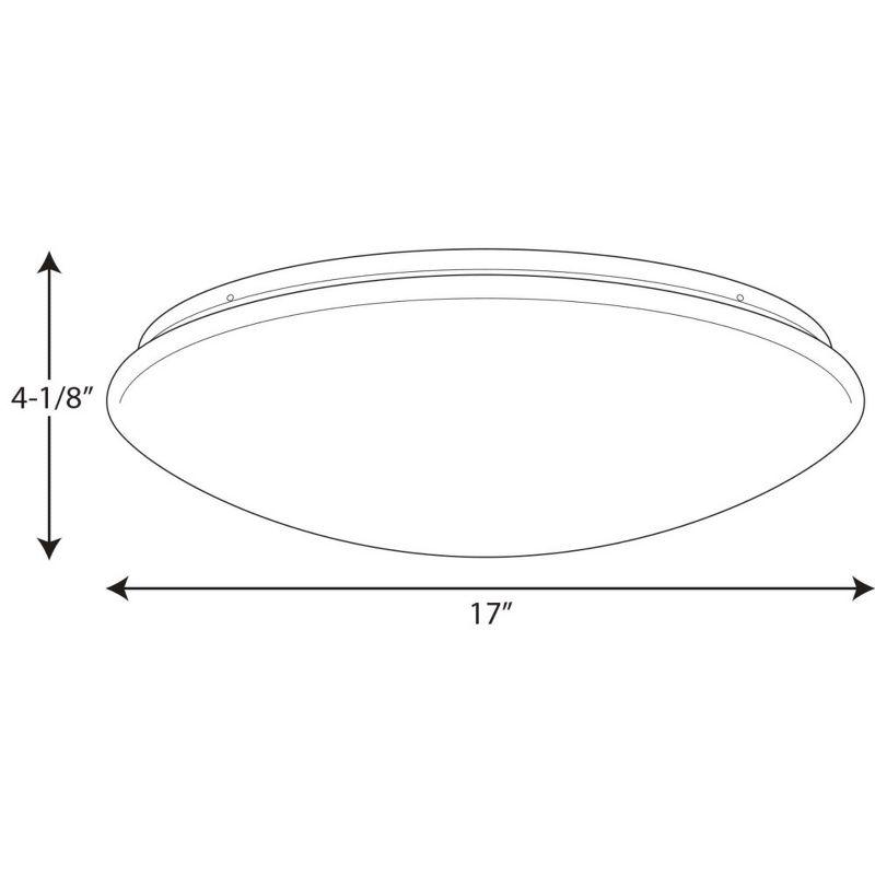 Progress Lighting, Drums and Clouds, 1-Light LED Flush Mount, White Acrylic, Contoured Shade