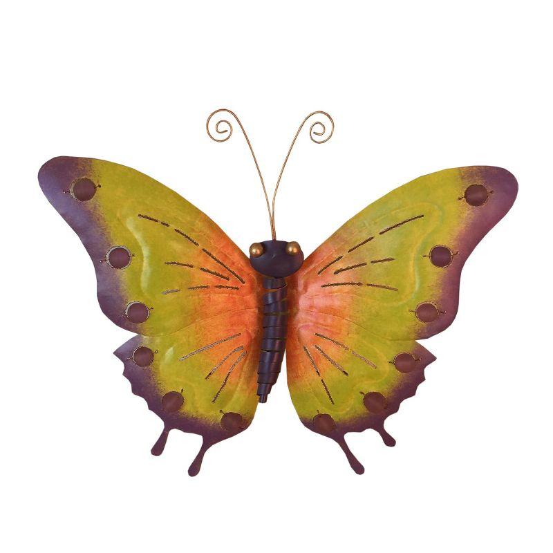 Handmade Multicolor Iron Butterfly Wall Decor Figurine