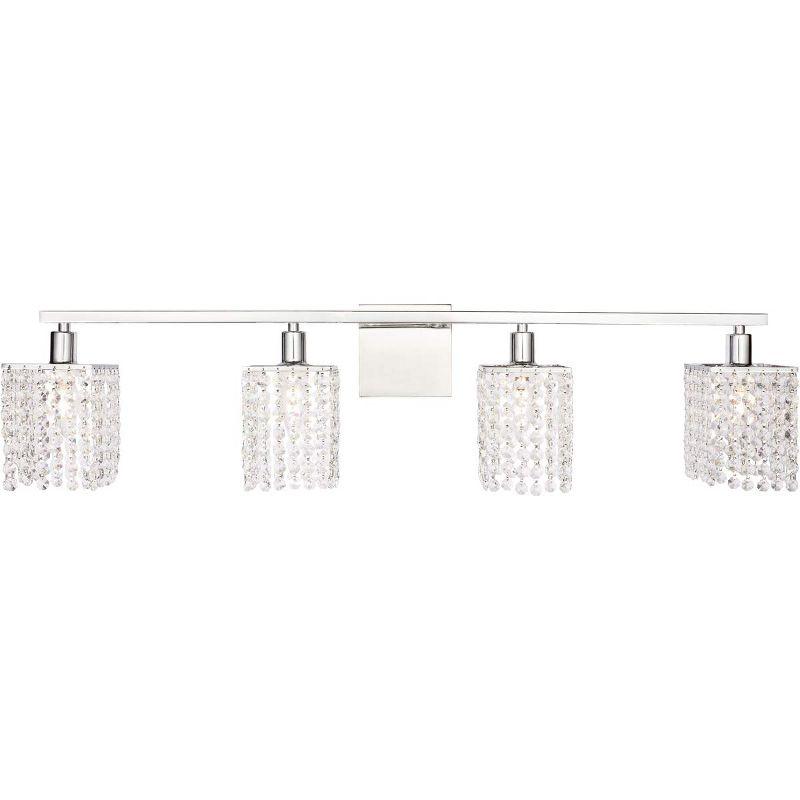Elegant Lighting Phineas 4 light Chrome and Clear Crystals wall sconce