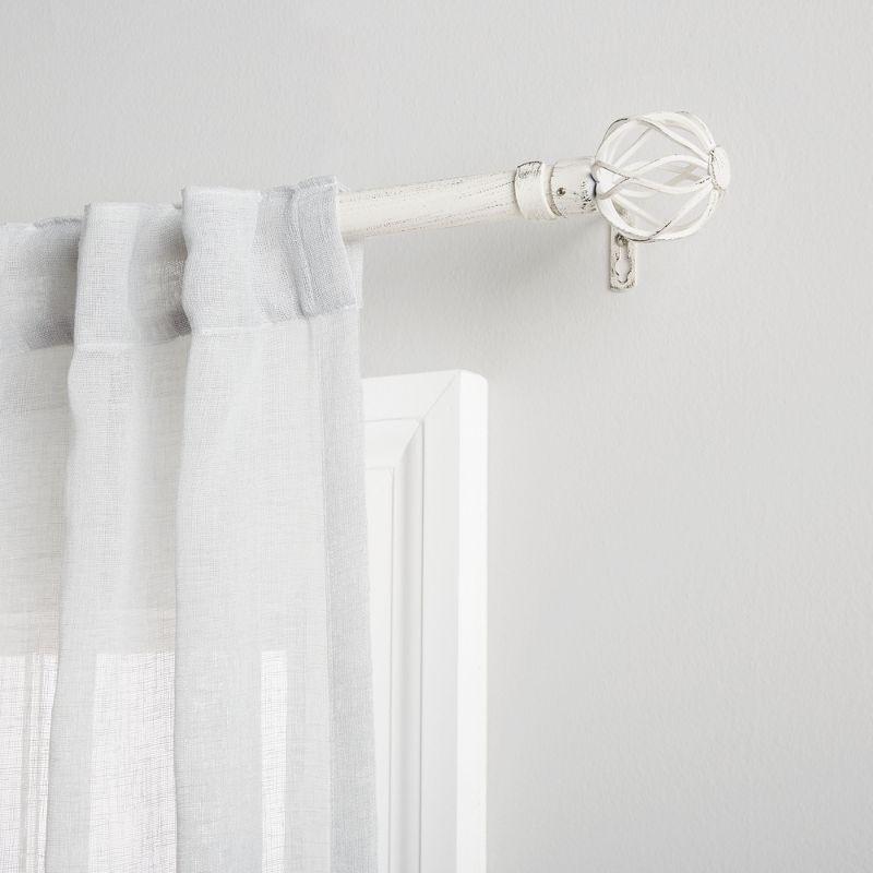 Red Barrel Studio® Exclusive Home Ogee 1" Curtain Rod and Coordinating Finial Set, Adjustable