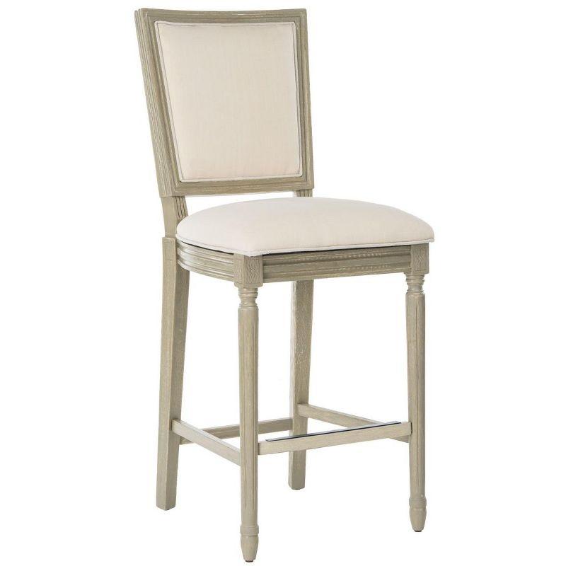 Buchanan Rectangle Bar Stool (Set of 2) - FOX6246 - Light Beige - Safavieh Couture