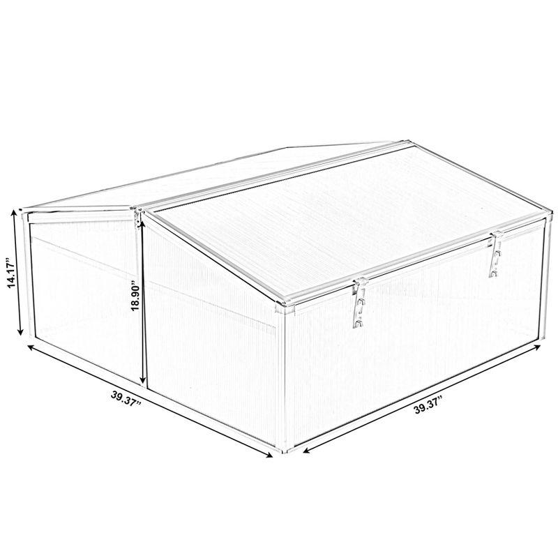 Gardenised 39.37" W x 39.37" D Mini Greenhouse
