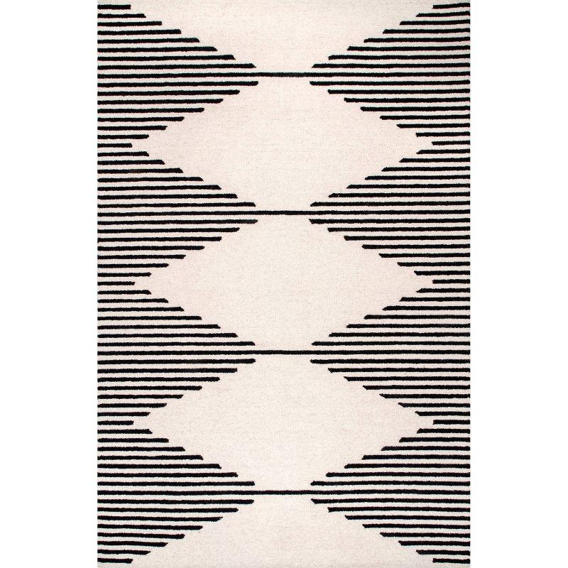 Flynn Handmade Contemporary Wool Rug Ivory - nuLOOM