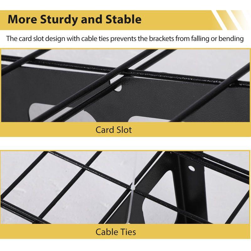 Garvee 2-Pack 1x6ft Garage Wall Shelving, Garage Storage Wall Garage Shelves for Wall Storage, 600lbs Load Capacity, 12-inch-by-72-inch