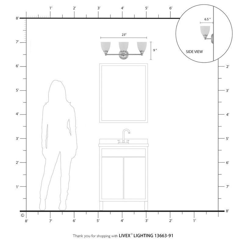 Livex Lighting Somerville 3 - Light Vanity in  Polished Chrome