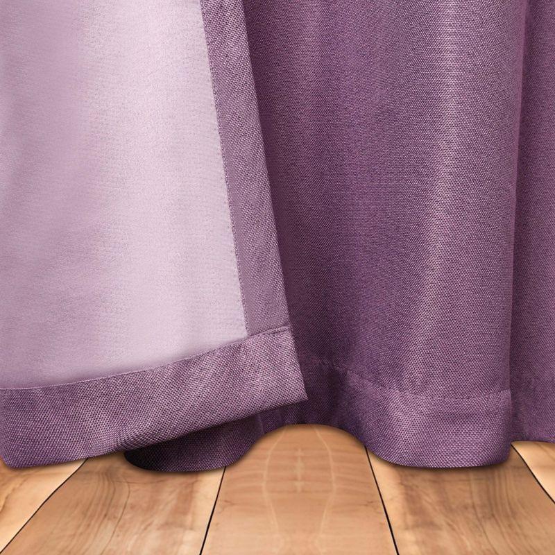 Evayah Modern Linen Inspired Classic Solid Room Darkening Curtain Panel (Set of 2)