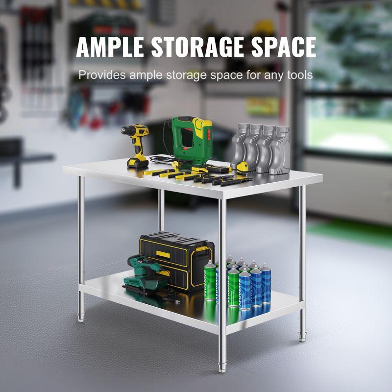Prep & Savour Demnan Metal Top Workbench