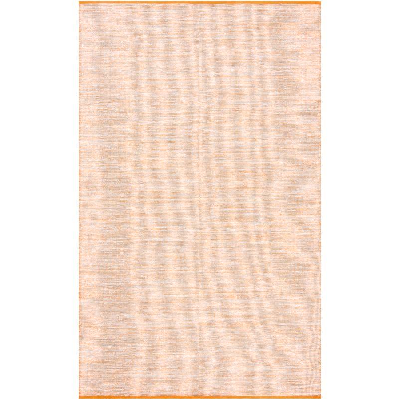 Montauk Orange Handwoven Cotton Area Rug 5'x8'