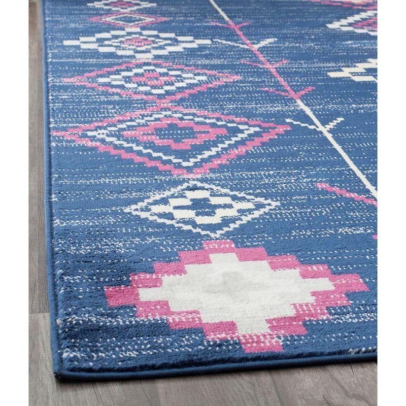 Bodrum Tribal Native Navy Area Rug