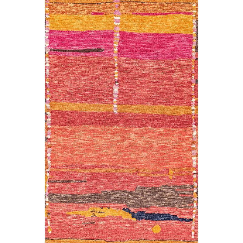 Elliott Multicolor Wool 5' x 8' Abstract Area Rug