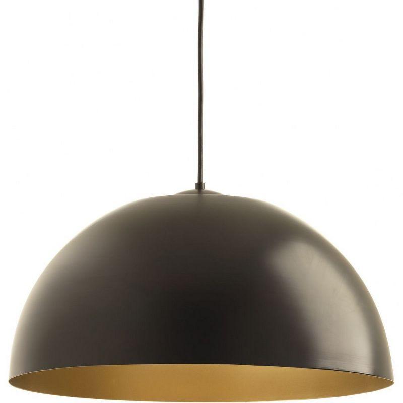 Antique Bronze Farmhouse LED Dome Pendant, 22" Width, Energy Star