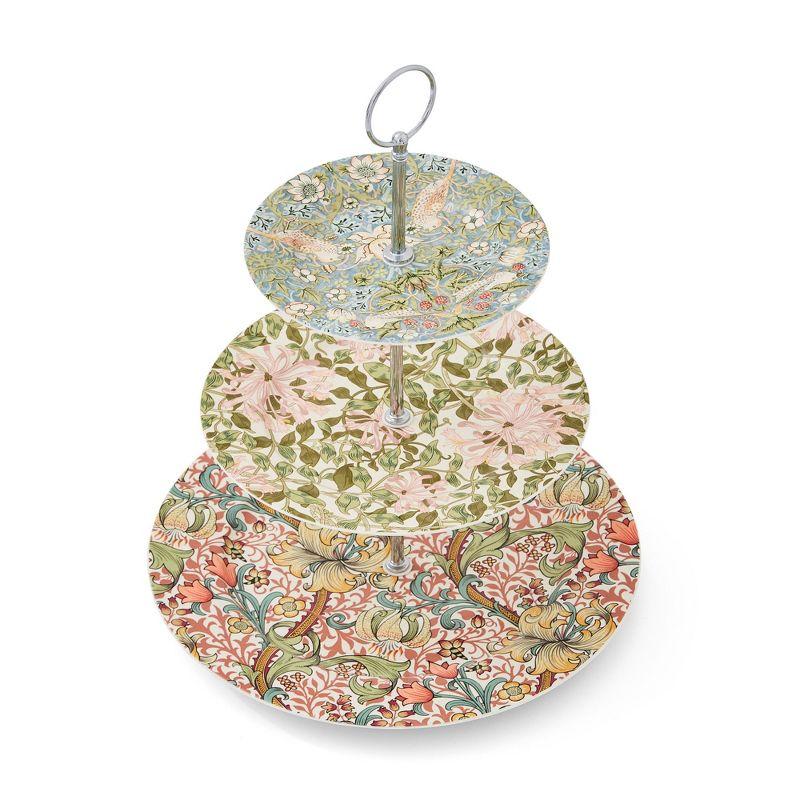 Morris & Co Multicolor Ceramic 3-Tier Cake Stand