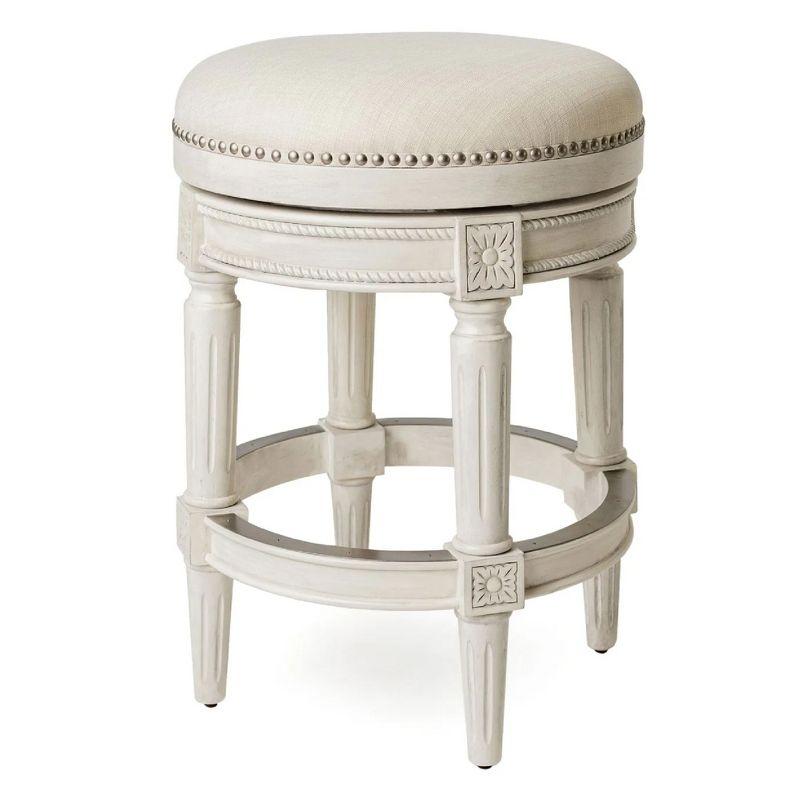 Maven Lane Maven Lane Pullman Backless Stool with Fabric Upholstery
