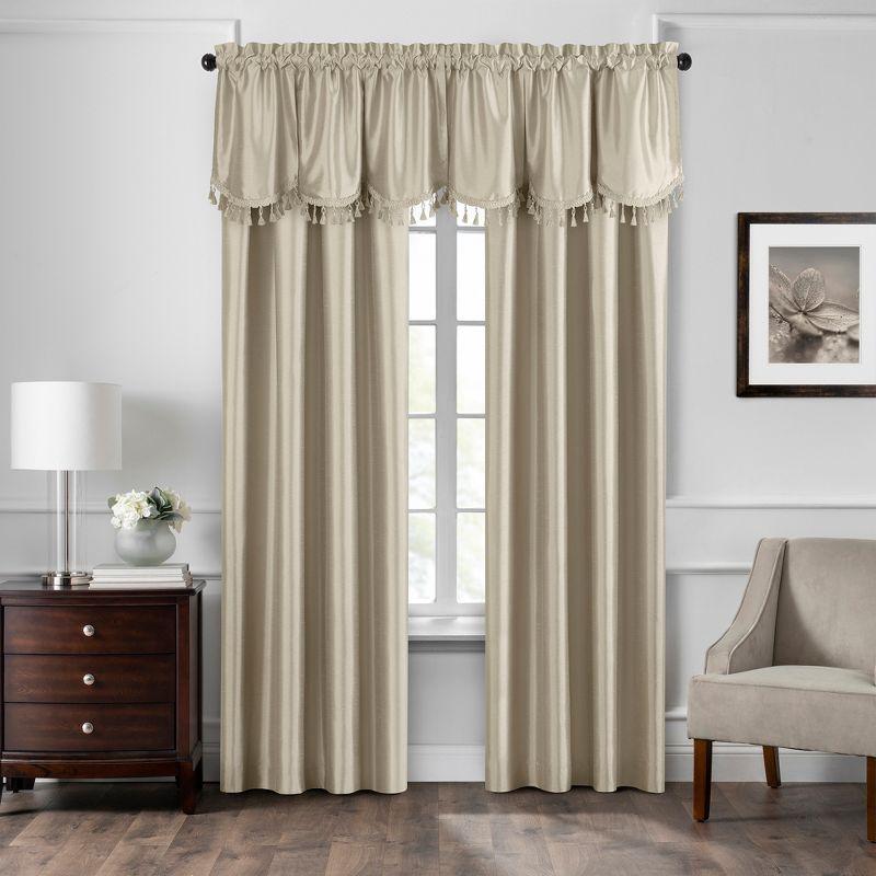 Elrene Colette Faux Silk Blackout Single Window Curtain Panel - Elrene Home Fashions