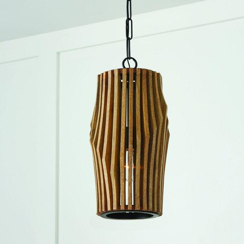 Capital Lighting Archer 1 - Light Pendant in  Light Wood/Matte Black