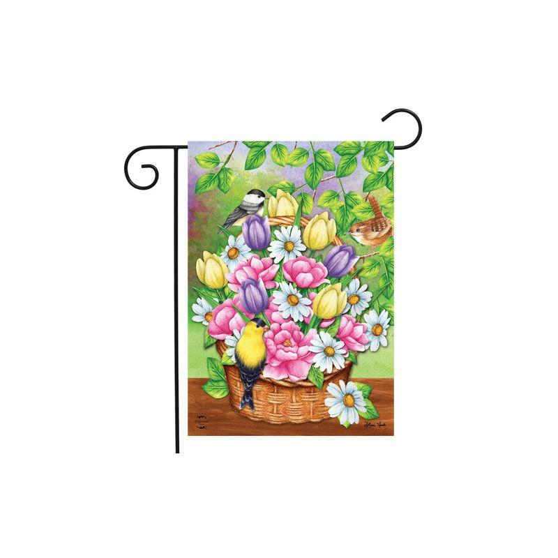 Birds and Basket Spring Garden Flag 18" x 12.5" Briarwood Lane