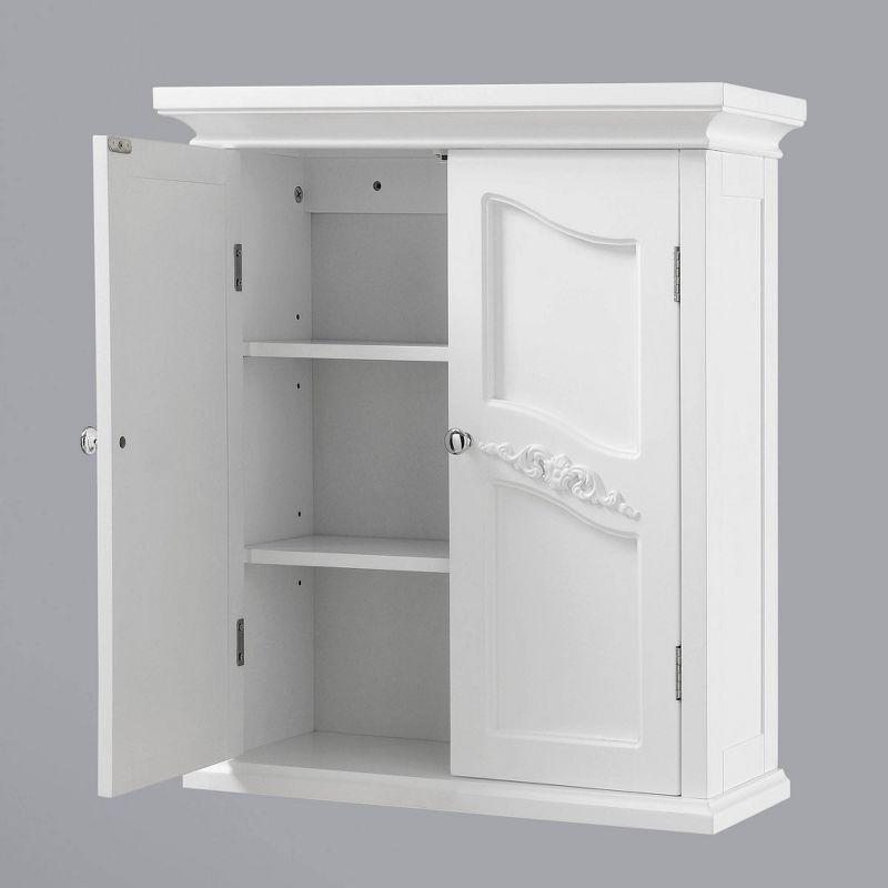 Versailles Elegant White 22" Engineered Wood Wall Cabinet