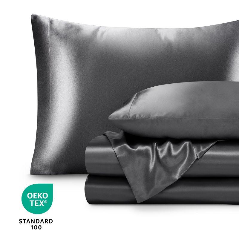 Bare Home Satin Sheet Set