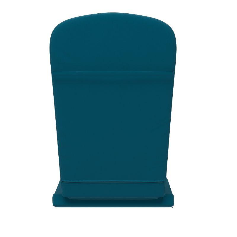 Flash Furniture Charlestown Set of 2 All Weather Indoor/Outdoor High Back Adirondack Chair Cushions, Patio Furniture Replacement Cushions - Teal