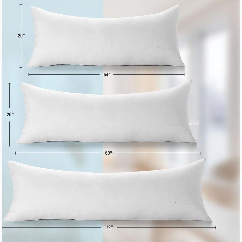 Luxurious White Goose Down Cotton Body Pillow