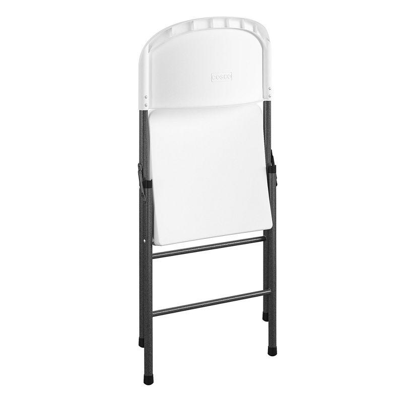 COSCO Commerical Plastic Folding Chairs, 4-Pack, White Speckle