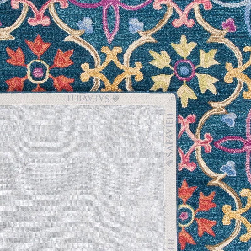 Suzani SZN310 Hand Hooked Indoor Area Rug - Blue/Multi - 8'x10' - Safavieh