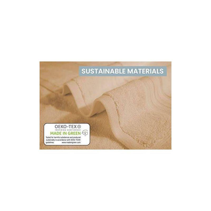 2pc Odor Resistant Bath Sheets Shifting Sand - Bennett & Shea Home: Heavyweight Cotton, Machine Washable