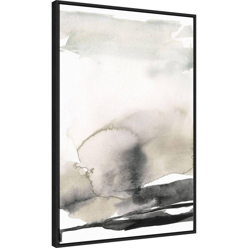 23" x 33" Horizon Triptych III by Jennifer Goldberger: Modern Lithograph, Vertical Canvas - Amanti Art