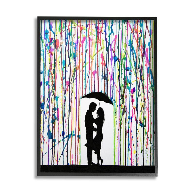 " Modern Romantic Rainfall Silhouette " by Marc Allante