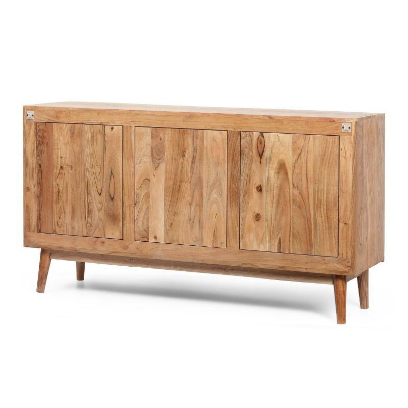 Warrenton Boho Handcrafted 2 Door Acacia Wood Sideboard Natural - Christopher Knight Home: Exotic Storage Cabinet