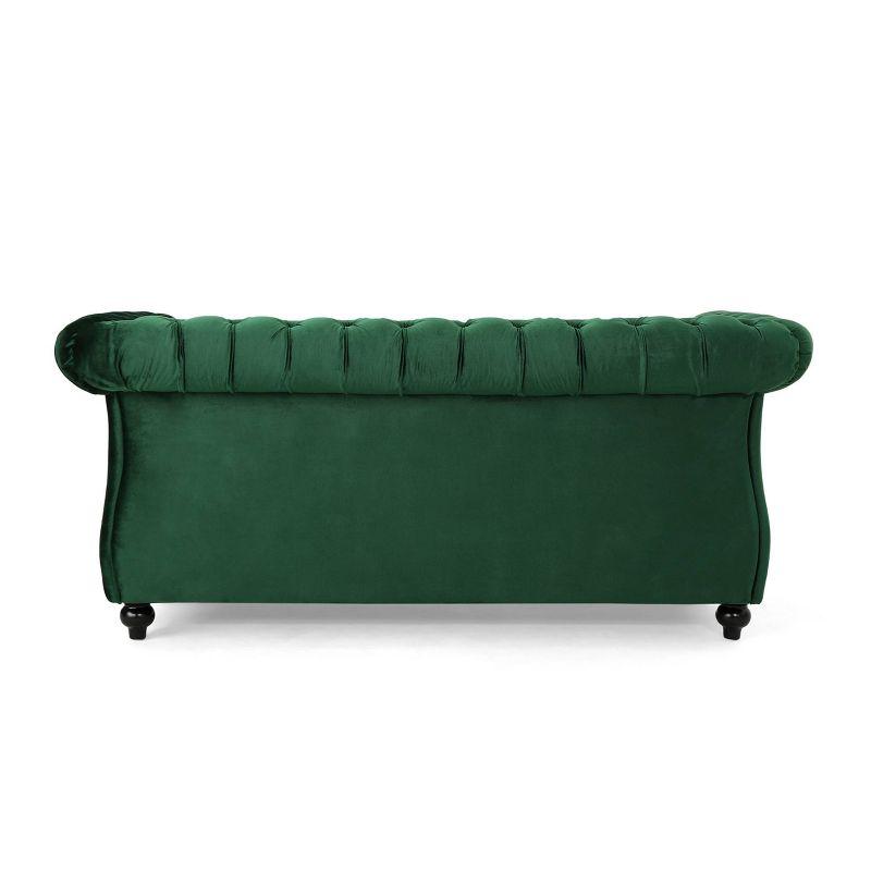 Somerville Traditional Chesterfield Loveseat: Button Tufted, Nailhead Trim - Christopher Knight Home