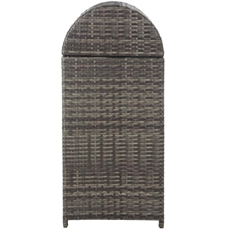 Serapis Outdoor Trash Can - Grey Brown - Safavieh