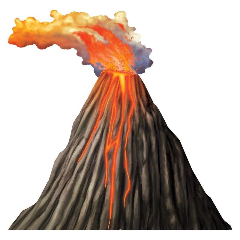 Beistle Luau Volcano Stand-Up, 3.5' x 3.5', (1/Box) Multicolored