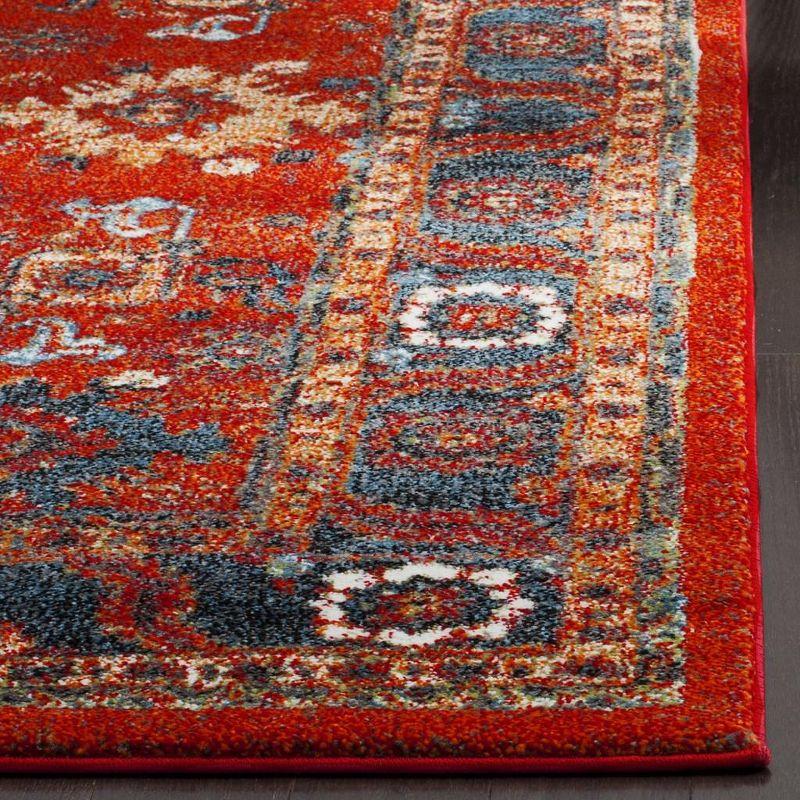 Vintage Hamadan VTH214 Power Loomed Indoor Area Rug - Orange/Blue - 8'x10' - Safavieh