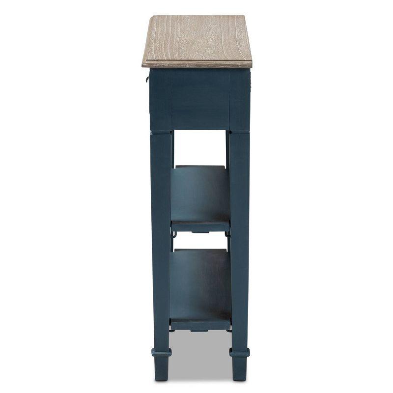 Baxton Studio Dauphine Spruce Finished Wood Accent Console Table Blue: Modern Entryway Furniture, Narrow Design