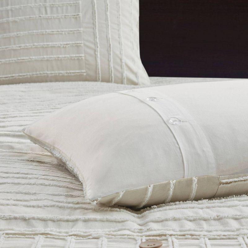 Ivory King Cotton Jacquard Down Alternative Bedspread Set