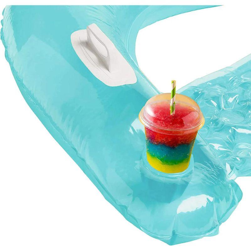 4E’s Novelty 2 Pack Inflatable Pool Chair Float – Pool Floats for Adults with Drink Holder