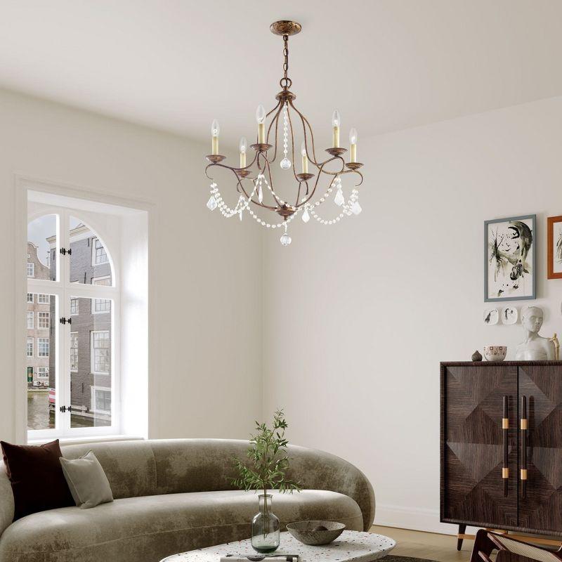 Livex Lighting Chesterfield 6 - Light Chandelier in  Hand Applied Venetian Golden Bronze