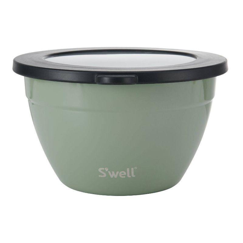 S'well 64oz Salad Bowl Kit Sage: Stainless Steel, Leakproof, Dishwasher-Safe, Salad Container with Lid