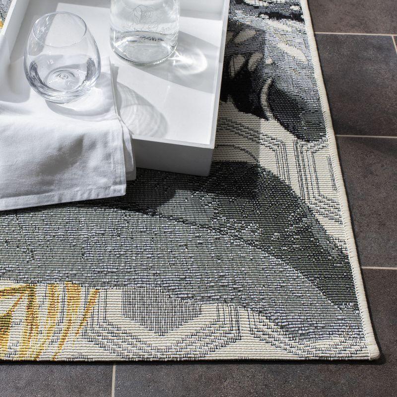 Barbados BAR524 Power Loomed Indoor/Outdoor Area Rug - Grey/Gold - 5'3"x7'6" - Safavieh.
