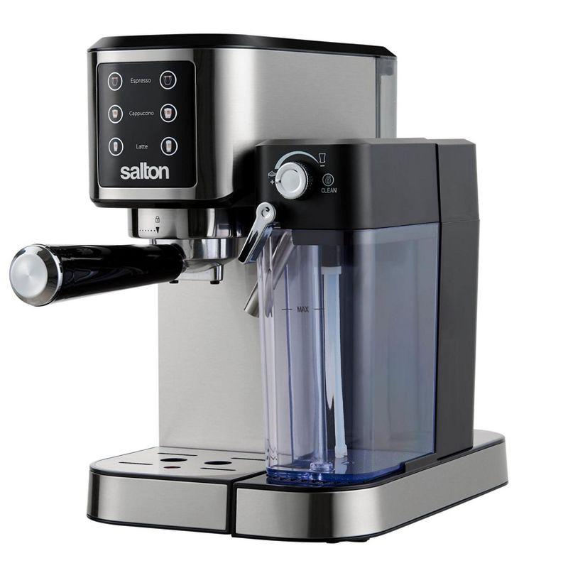 Salton Salton 3-in-1 Espresso, Cappuccino & Latte Machine with Milk Removable Container