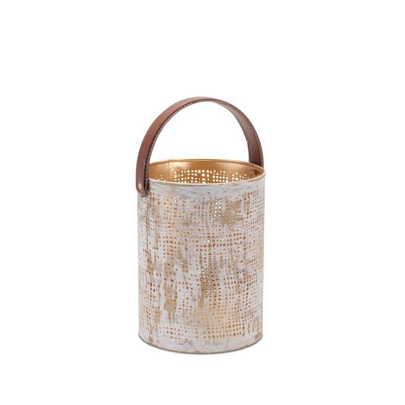 Melrose Abstract Metal Candle Lantern (Set of 2)