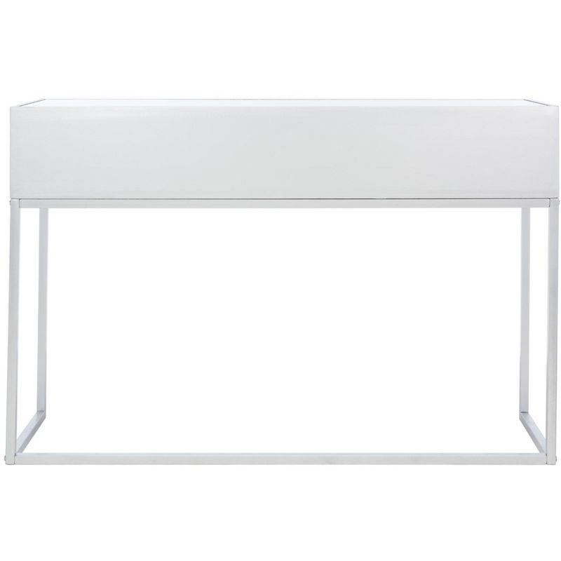 Aster 2 Drawer Mirrored Desk - Silver/Mirror - Safavieh