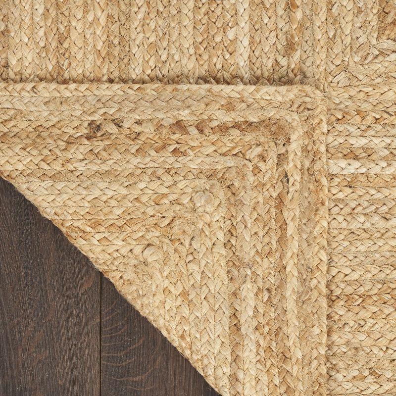 Nourison Handwoven Natural Jute Indoor Area Rug Natural 4' x 6'