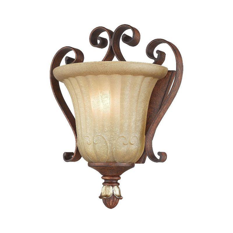 Livex Lighting Villa Verona 1 - Light Wall Light in  Verona Bronze/Aged Gold Leaf