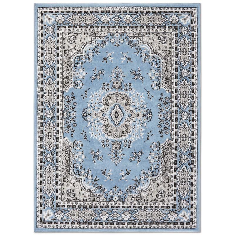 Home Dynamix Premium Sakarya Traditional Medallion Area Rug, Blue/Grey, 9'2"x12'5"