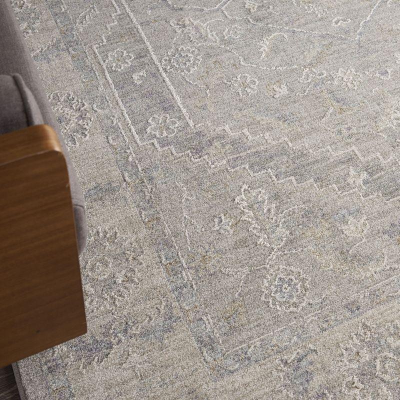 Nourison Asher ASR02 Indoor only Area Rug - Grey 5'3" x 7'8"